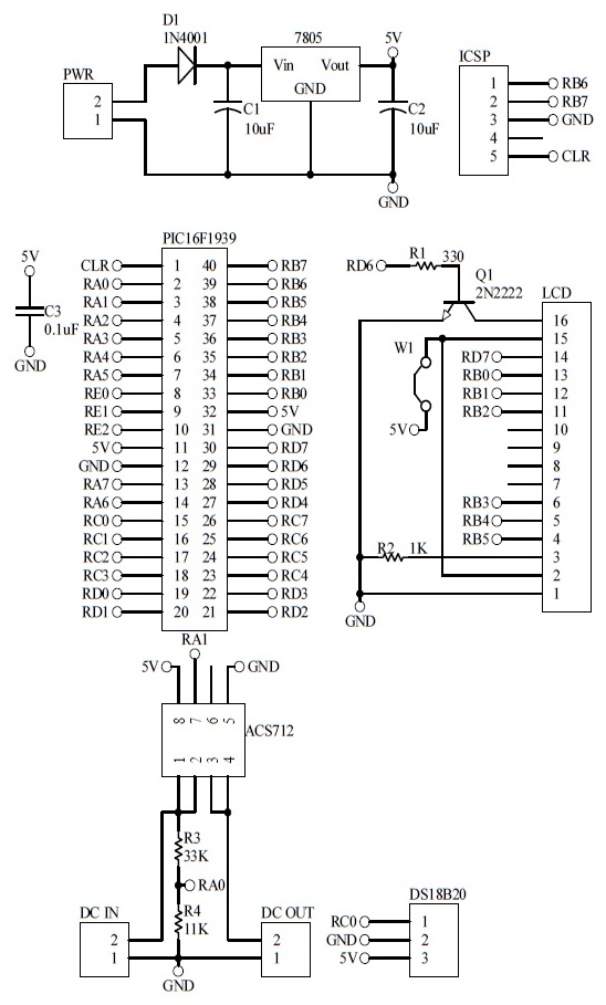 Schematic Voltage Current Monitoring